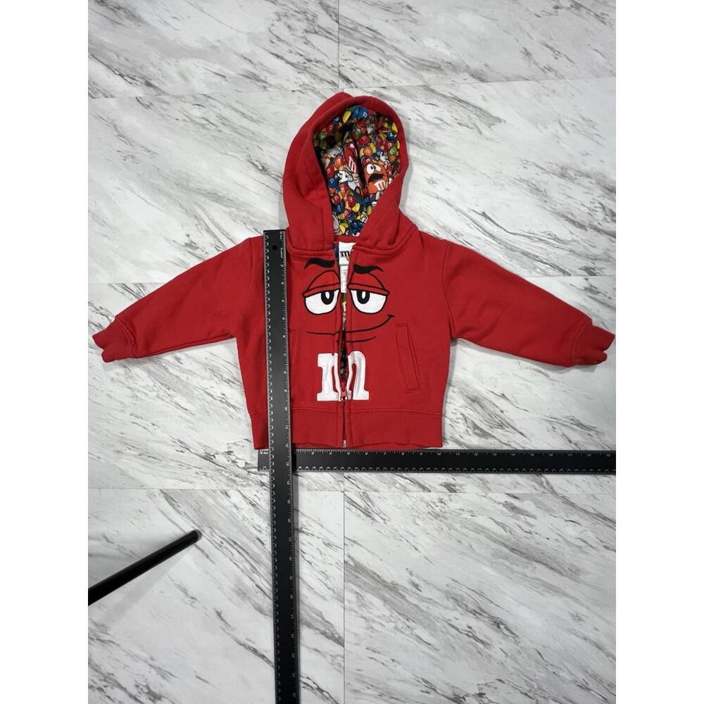 M&M’s World Red Zip Hoodie Youth XS Candy Character Graphic #9